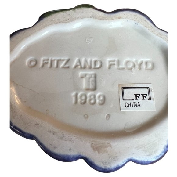 PAIR of Vtg FITZ AND FLOYD Grape Candle Holders 1989 Ceramic Retired Whimsical - Picture 10 of 11